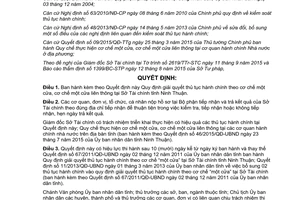 Quyết định 82/2015/QĐ-UBND cơ chế một cửa một cửa liên thông tại sở tài chính Ninh Thuận