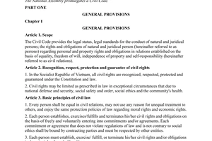 Law No. 91/2015/QH13 The Civil Code