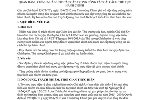 Kế hoạch 80/KH-UBND tăng cường trách nhiệm người đứng đầu cải cách thủ tục hành chính Tuyên Quang