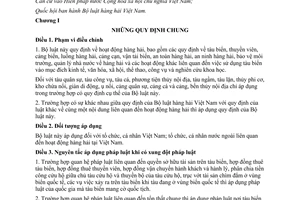 Bộ luật hàng hải Việt Nam 2015