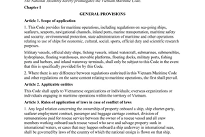 Law No. 95/2015/QH13 Vietnam Maritime Code