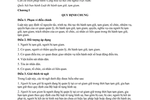 Luật thi hành tạm giữ tạm giam 2015