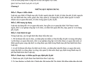 Luật phí và lệ phí 2015