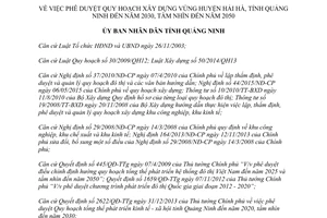 Quyết định 3788/QĐ-UBND duyệt quy hoạch xây dựng vùng huyện Hải Hà Quảng Ninh 2015