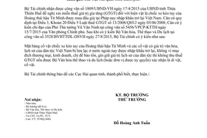 Công văn 16192/BTC-TCHQ thuế giá trị gia tăng đối với cổ vật nhập khẩu 2015