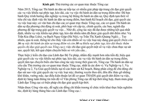 Công văn 3636/TCTHADS-VP đẩy nhanh tiến độ giải quyết vụ việc khiếu nại thi hành án dân sự phức tạp trọng điểm 2015