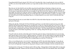 Công văn 4562/LĐTBXH-HTQT đề nghị cung cấp chia sẻ thông tin liên quan buôn bán người 2015