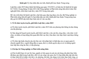 Công văn 9205/BNN-TY tổ chức triển khai thi hành Luật Thú y 2015