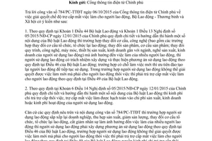 Công văn 4586/LĐTBXH-LĐTL giải quyết chế độ mất việc làm người lao động 2015