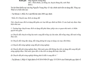 Công văn 4728/TCT-CS chính sách tiền sử dụng đất 2015