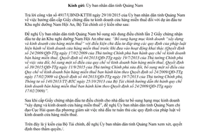 Công văn 17334/BTC-TCDN cấp giấy chứng nhận đầu tư kinh doanh cửa hàng miễn thuế khu nghỉ dưỡng Nam Hội An 2015