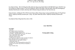 Công văn 21970/QLD-ĐK đính chính quyết định rút số đăng ký đình chỉ lưu hành thu hồi thuốc