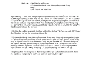 Công văn 9961/VPCP-KGVX công nhận danh hiệu Gia đình học tập Dòng họ học tập Cộng đồng học tập 2015