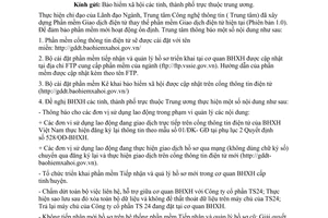Công văn 614/CV-CNTT triển khai hệ thống phần mềm giao dịch bảo hiểm xã hội điện tử 2015