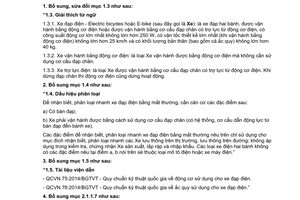 Quy chuẩn kỹ thuật quốc gia QCVN 68:2013/BGTVT/SĐ1:2015 về Xe đạp điện