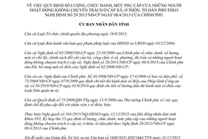 Quyết định 02/2016/QĐ-UBND số lượng chức danh phụ cấp người hoạt động không chuyên trách Hà Tĩnh