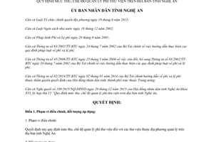 Quyết định 08/2016/QĐ-UBND mức thu chế độ quản lý phí thư viện Nghệ An