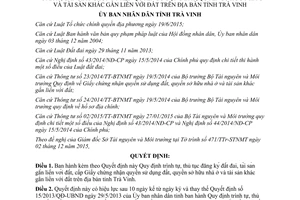 Quyết định 03/2016/QĐ-UBND thủ tục đăng ký đất đai tài sản gắn liền cấp Giấy chứng nhận Trà Vinh