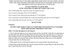 Nghị quyết 1134/2016/UBTVQH13 tổ chức hội nghị cử tri việc giới thiệu người ứng cử đại biểu