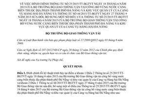 Quyết định 149/QĐ-BGTVT đính chính thông tư 25/2015/TT-BGTVT 44/2015/TT-BGTVT 2016