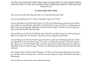 Quyết định 05/2016/QĐ-UBND cơ chế một cửa liên thông trong lĩnh vực đầu tư đất đai Gia Lai