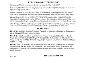 Quyết định 07/2016/QĐ-UBND chức năng nhiệm vụ quyền hạn tổ chức Sở Ngoại vụ An Giang