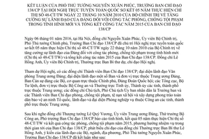 Thông báo 18/TB-VPCP kết luận Phó Thủ tướng Nguyễn Xuân Phúc công tác phòng chống tội phạm