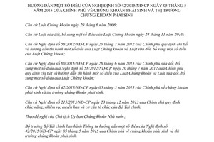 Thông tư 11/2016/TT-BTC hướng dẫn chứng khoán phái sinh thị trường chứng khoán phái sinh