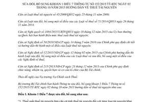 Thông tư 12/2016/TT-BTC sửa đổi thông tư hướng dẫn thuế tài nguyên