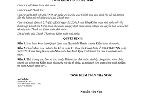 Quyết định 31/QĐ-KTNN quy trình thanh tra của kiểm toán nhà nước 2016