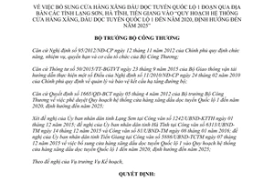 Quyết định 314/QĐ-BCT bổ sung cửa hàng xăng dầu dọc tuyến Quốc lộ 1 2016