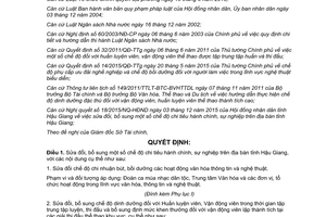 Quyết định 01/2016/QĐ-UBND sửa đổi bổ sung chế độ chi tiêu hành chính sự nghiệp Hậu Giang