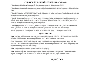 Quyết định 104/QĐ-UBND danh mục văn bản quy phạm pháp luật hết hiệu lực Bắc Giang 2015 2016