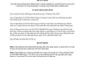 Quyết định 08/2016/QĐ-UBND chức năng nhiệm vụ quyền hạn cơ cấu Sở Giáo dục Thừa Thiên Huế