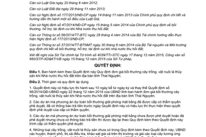 Quyết định 06/2016/QĐ-UBND đơn giá bồi thường cây trồng vật nuôi thủy sản khi thu hồi đất Thái Nguyên