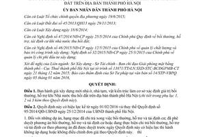 Quyết định 02/2016/QĐ-UBND giá xây dựng mới nhà vật kiến trúc để xác định giá trị bồi thường Hà Nội