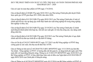 Kế hoạch 19/KH-UBND duy trì phát triển sản xuất tiêu thụ rau an toàn Hà Nội 2017 2020