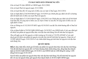 Quyết định 01/2016/QĐ-UBND điều chỉnh giá tối thiểu sản phẩm tài nguyên khai thác Hưng Yên