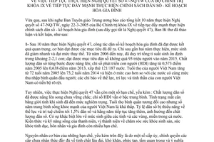 Kết luận 119/KL-TW đẩy mạnh thực hiện chính sách dân số kế hoạch hóa gia đình 2016