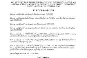 Quyết định 03/2016/QĐ-UBND phân cấp thẩm quyền quản lý nhà nước đối với tài sản nhà nước Bình Định