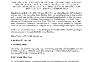 Kết luận 16/KL-TTrB giá đấu thầu thuốc quốc gia phương tiện tránh thai sàng lọc trước sinh sơ sinh Đồng Tháp 2016