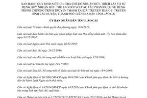 Quyết định 06/2016/QĐ-UBND chi trả nhuận bút thù lao tác phẩm chương trình truyền thanh Lào Cai