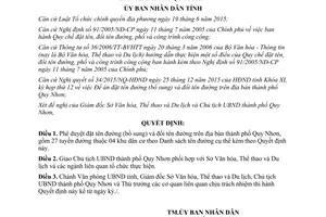 Quyết định 07/QĐ-UBND duyệt đặt tên đường đổi tên đường Bình Định