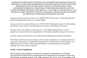 Circular 02/2016/TT-BTC guidance interest rate support organizations individuals obtaining borrowed funds