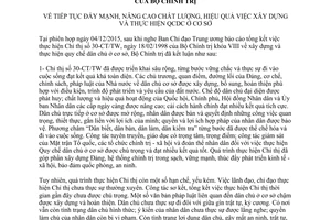 Kết luận số 120-KL/TW xây dựng thực hiện quy chế dân chủ ở cơ sở 2016