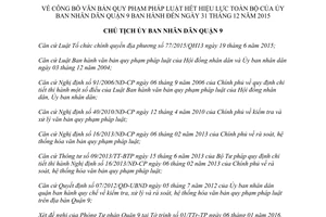 Quyết định 12/QĐ-UBND văn bản quy phạm pháp luật hết hiệu lực toàn bộ Quận 9 Hồ Chí Minh 2016