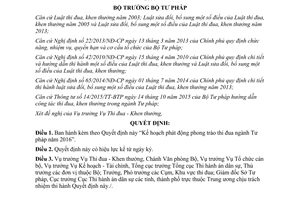 Quyết định 36/QĐ-BTP 2016 phát động phong trào thi đua ngành Tư pháp