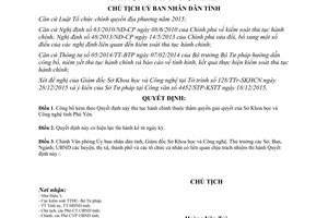 Quyết định 38/QĐ-UBND công bố thủ tục hành chính của Sở Khoa học và Công nghệ Phú Yên