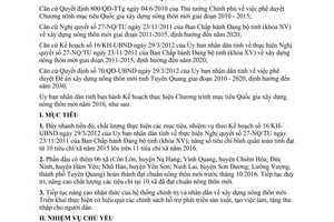 Kế hoạch 02/KH-UBND 2016 chương trình quốc gia xây dựng Nông thôn mới tỉnh Tuyên Quang