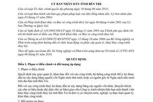 Quyết định 02/2016/QĐ-UBND giao quản lý khai thác công trình thuỷ lợi Bến Tre